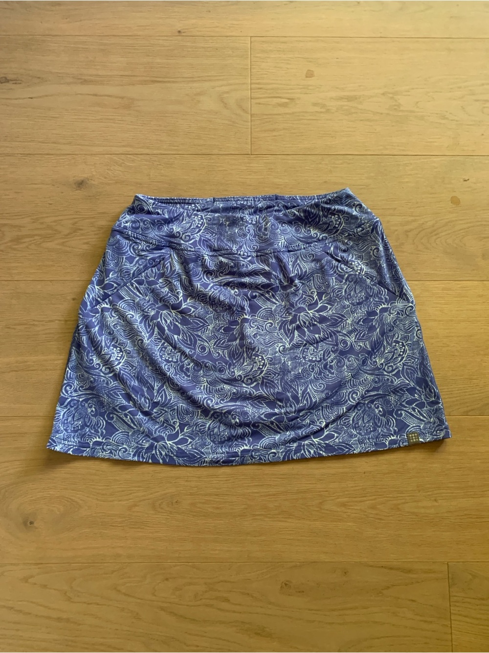 Title Nine Womens S Blue Floral Skort Hiking Travel Athletic Outdoor Surf Style